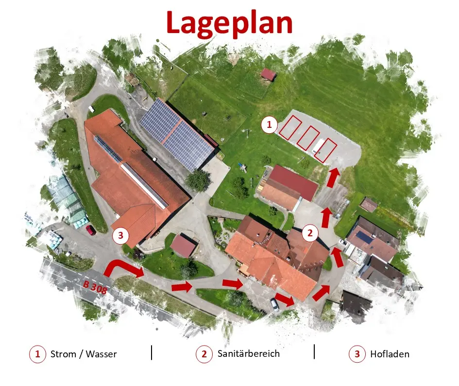 Lageplan - Camping Stellplätze in Oberreute im Allgäu